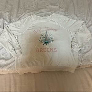 New! Wildfox Eat Your Greens Sweatshirt. Size S